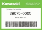 Kawasaki Genuine Lever-throttle 39075-0005 New. Price: $27.42.