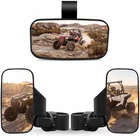 Utv Side Rear View Mirror Set 1.6-2" Shatter Resistant Adjustable Foldable Black New. Price: $47.20.