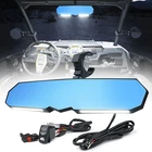13" Utv Rear View Center Mirror W/cob Lights 1.75" - 2" For Polaris Rzr Xp 1000 New. Price: $43.99.