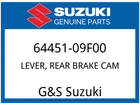 Suzuki Oem Part 64451-09F00 Lever,rear Brake Cam New. Price: $32.29.