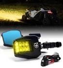 Xprite Utv Side Mirrors 2025 New Aluminum W/amber Led Spot Light Lens F.... Price: $163.27.