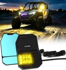 1.75"-2" Utv Rear View Side Mirrors Spot Yellow Lights For Polaris Rzr Can-am X3 New. Price: $145.99.