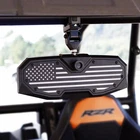 Utv Rear View MIRROR,2025 New Flag Mirrors-high For 1.5 To 2.0 In, Black. Price: $53.18.