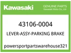 Kawasaki Oem Part 43106-0004 Lever-assy-parking Brake New. Price: $172.45.