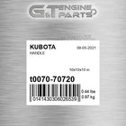 T0070-70720 Handle Fits Kubota (surplus Open Box) New. Price: $94.14.
