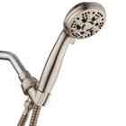 Aquadance High Pressure 6-SETTING Hand Held Shower Head With Extra-long Foot New. Price: $47.11.