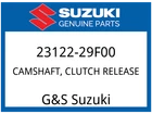 Suzuki Oem Part 23122-29F00 Camshaft Clutch Release New. Price: $54.08.