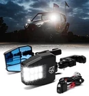 Utv Side View Mirrors Aluminum W/led Spot Lights Compatible With Clear Lens New. Price: $199.99.