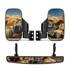 Utv Side Mirrors 7.5*3.7" Center 17"*3.15", Black New. Price: $64.99.