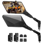 Atv Mirrors Motorcycle 8MM 10MM Foldable Side View 7/8" Handlebar Mount Pair Set New. Price: $49.99.