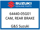 Suzuki Oem Part 64440-05G01 Cam, Rear Brake New. Price: $27.67.