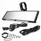 9 Inch Utv Rear View Center Mirror W/led For 1.75"-2" Bar Polaris Rzr Can-am X3 New. Price: $49.99.