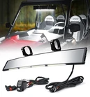 17.5" Curved Utv Rear View Center Mirror W/ Lights For 1.75"-2" Polaris Rzr 1000 New. Price: $62.99.