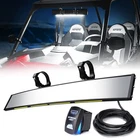 17.5" Utv Rear View Center Mirror W/interior Lights Inch, Black New. Price: $94.99.